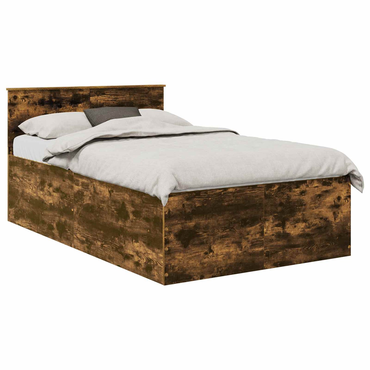 Struttura del letto Rovere fumé 120 x 190 cm Legno multistrato | homemem39