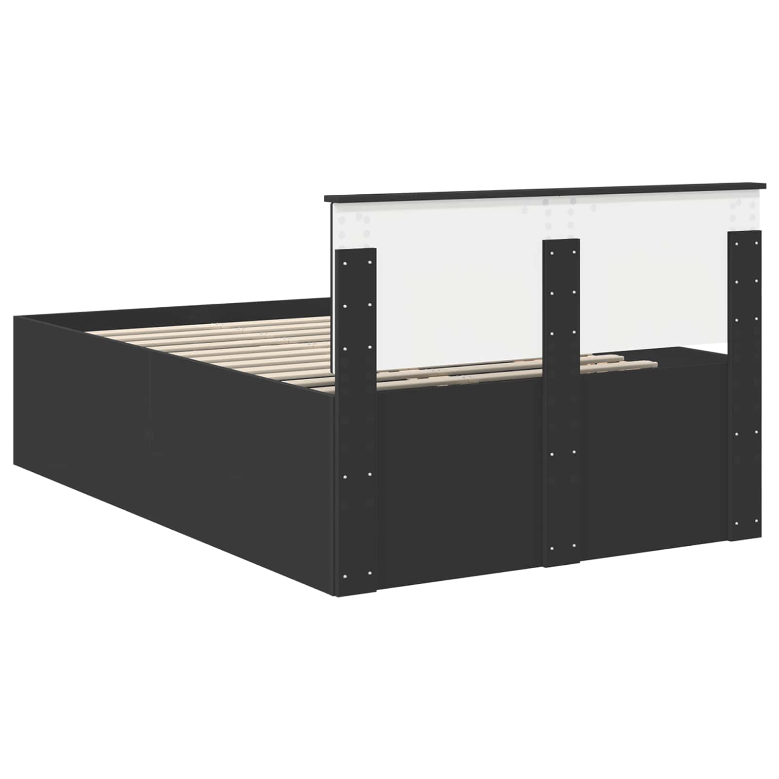 Struttura del letto Nero 120 x 200 cm Legno multistrato | homemem39