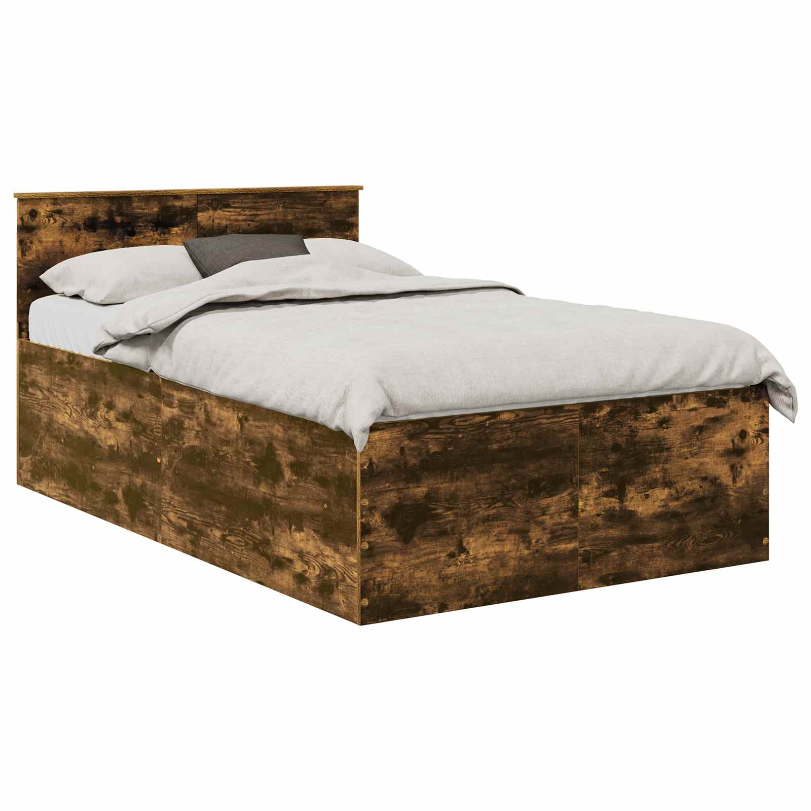 Struttura del letto Rovere fumé 120 x 200 cm Legno multistrato | homemem39