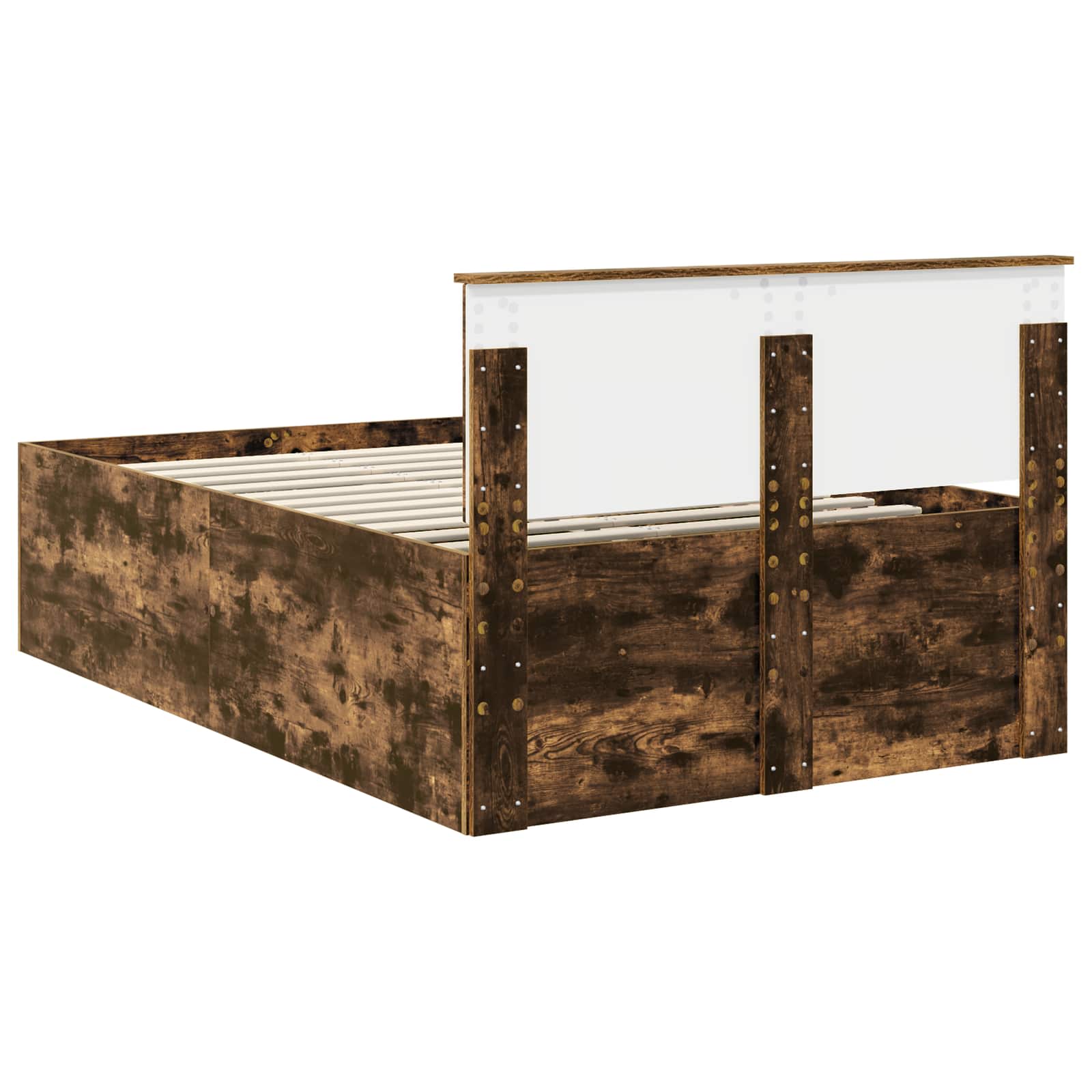 Struttura del letto Rovere fumé 120 x 200 cm Legno multistrato | homemem39