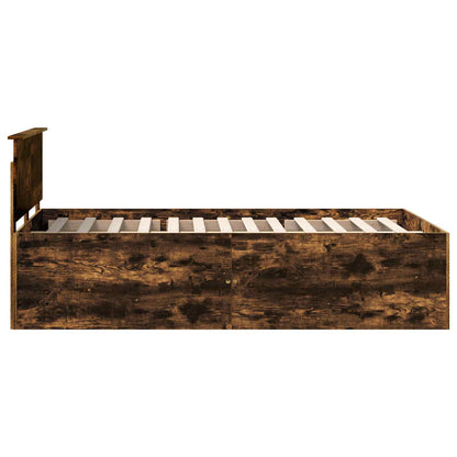Struttura del letto Rovere fumé 120 x 200 cm Legno multistrato | homemem39