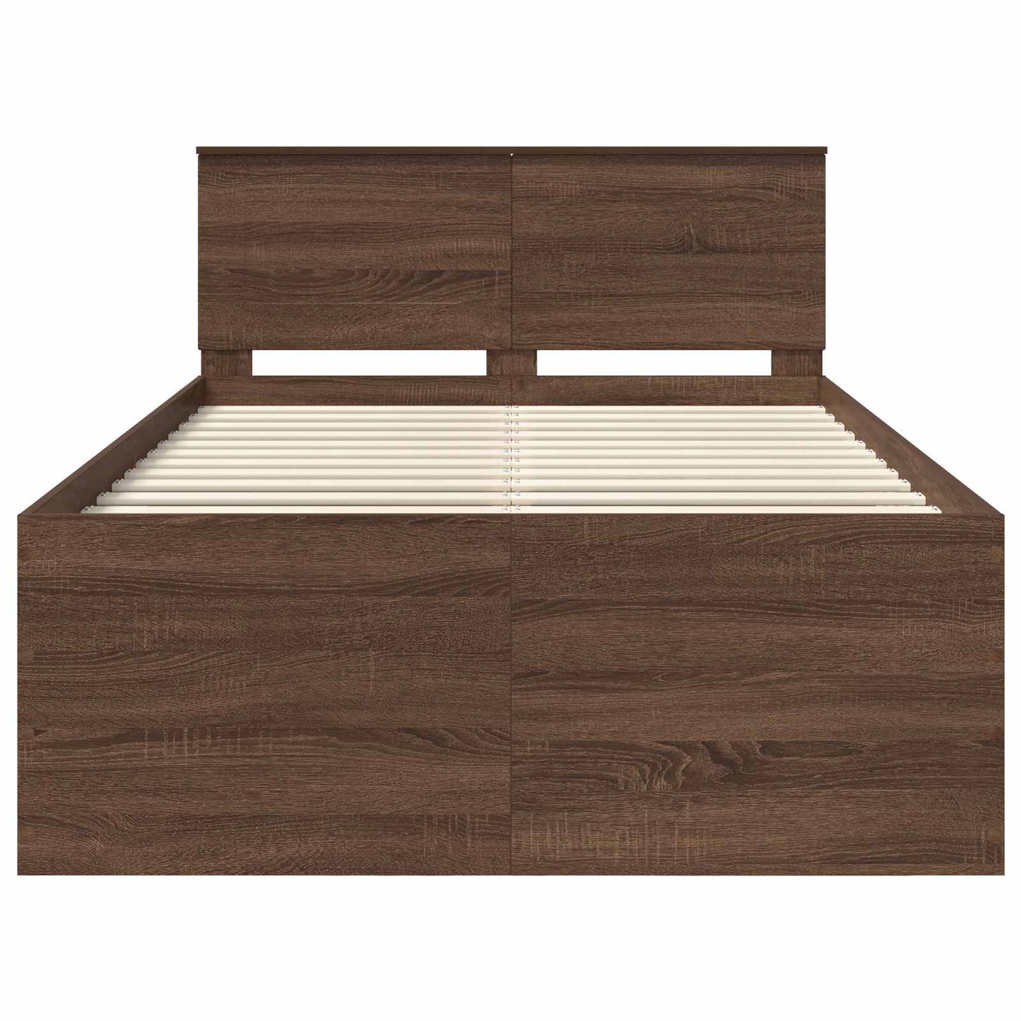 Struttura del letto con testiera Rovere Marrone 120 x 200 cm