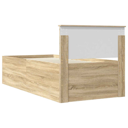 Struttura del letto con testiera Rovere Sonoma 120 x 200 cm | homemem39