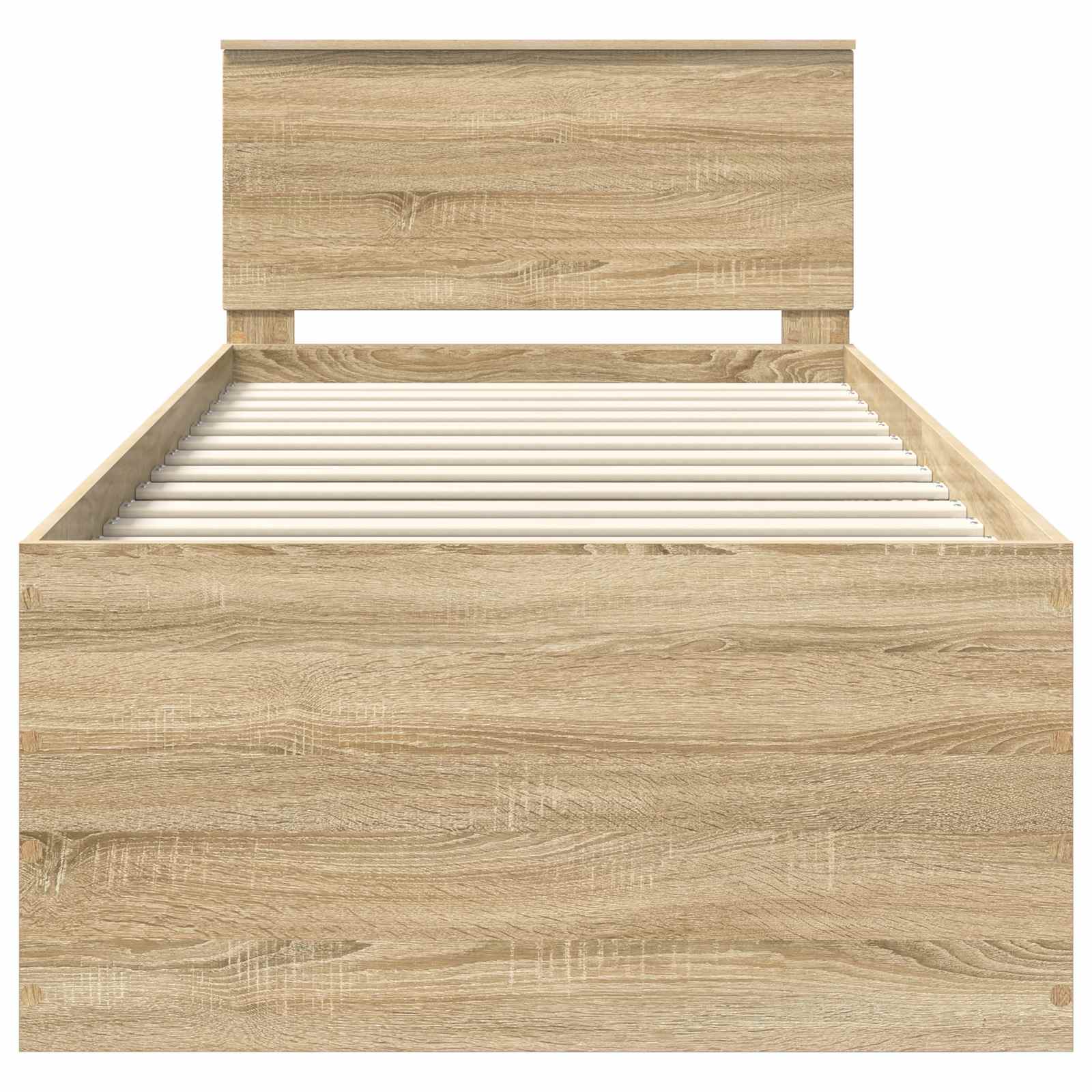 Struttura del letto con testiera Rovere Sonoma 120 x 200 cm | homemem39