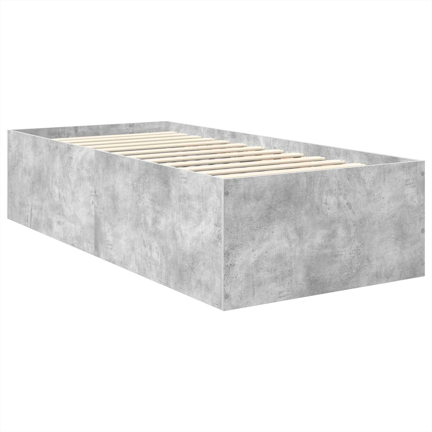 Struttura del letto con testiera Grigio cemento 120 x 200 cm