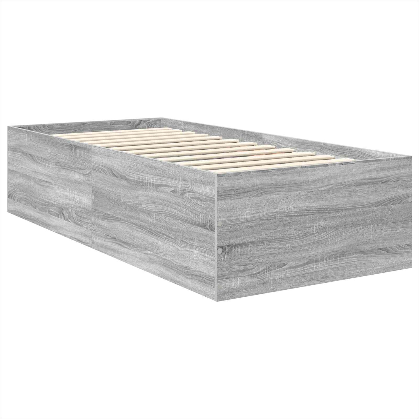 Struttura del letto con testiera Grigio Sonoma 120 x 200 cm