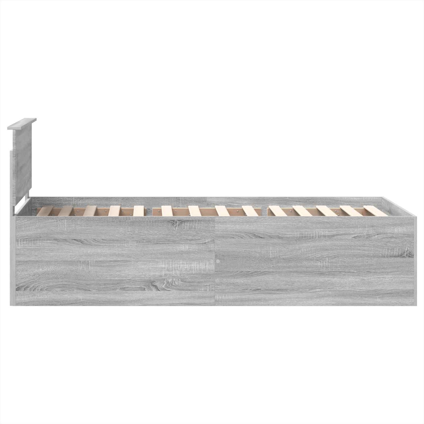 Struttura del letto con testiera Grigio Sonoma 120 x 200 cm | homemem39