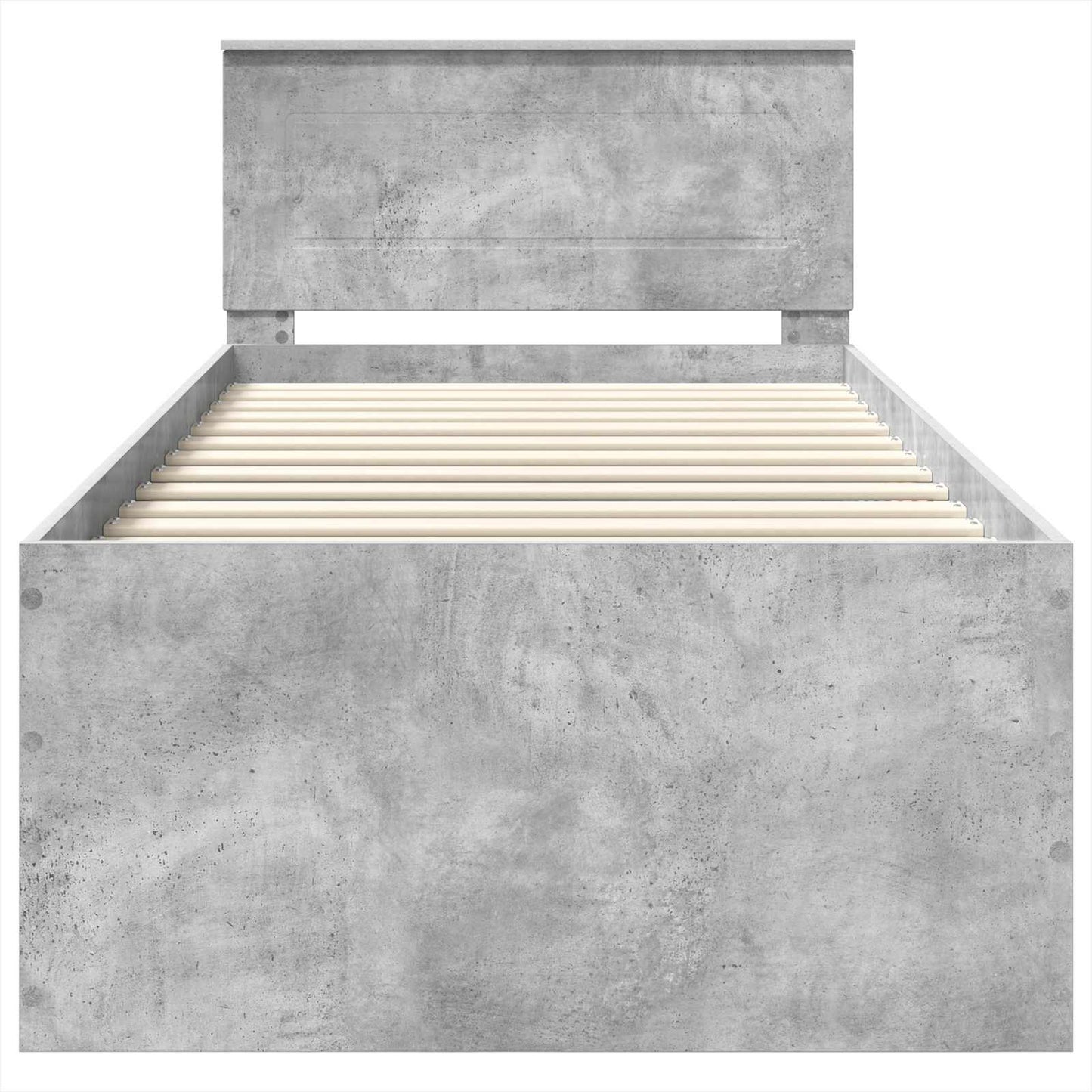 Struttura del letto con testiera Grigio cemento 90 x 190 cm
