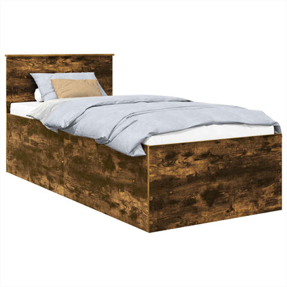 Struttura del letto Rovere fumé 90 x 190 cm Legno multistrato