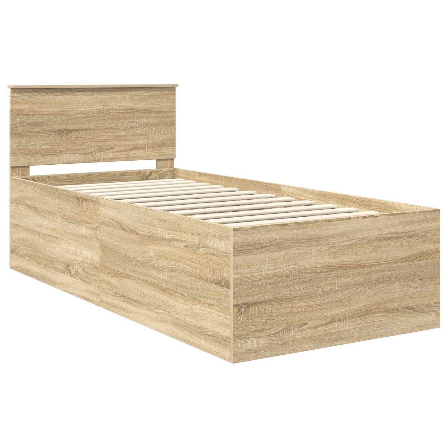 Struttura del letto Rovere Sonoma 90 x 200 cm Legno multistrato