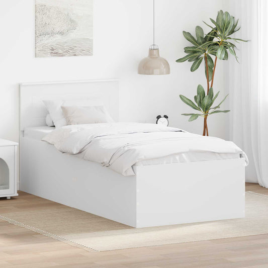 Struttura del letto Bianco 75 x 190 cm Legno multistrato | homemem39