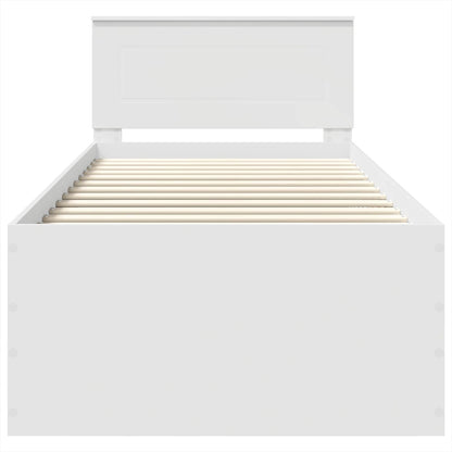 Struttura del letto Bianco 75 x 190 cm Legno multistrato