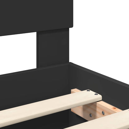 Struttura del letto Nero 75 x 190 cm Legno multistrato