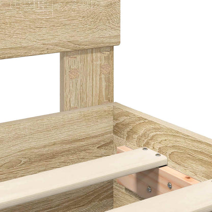 Struttura del letto Rovere Sonoma 75 x 190 cm Legno multistrato
