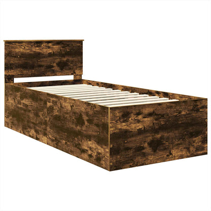 Struttura del letto Rovere fumé 75 x 190 cm Legno multistrato