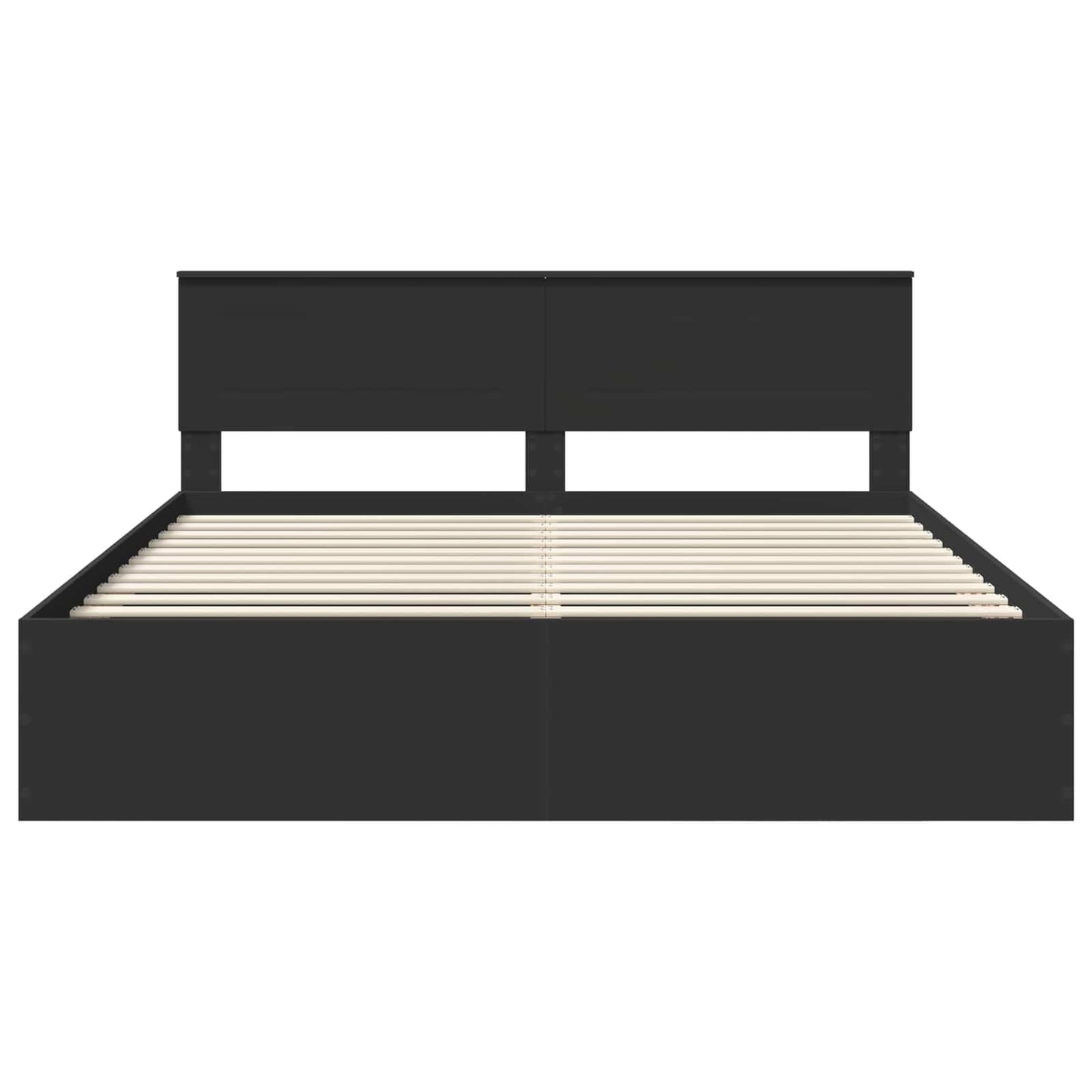 Struttura del letto Nero 200 x 200 cm Legno multistrato