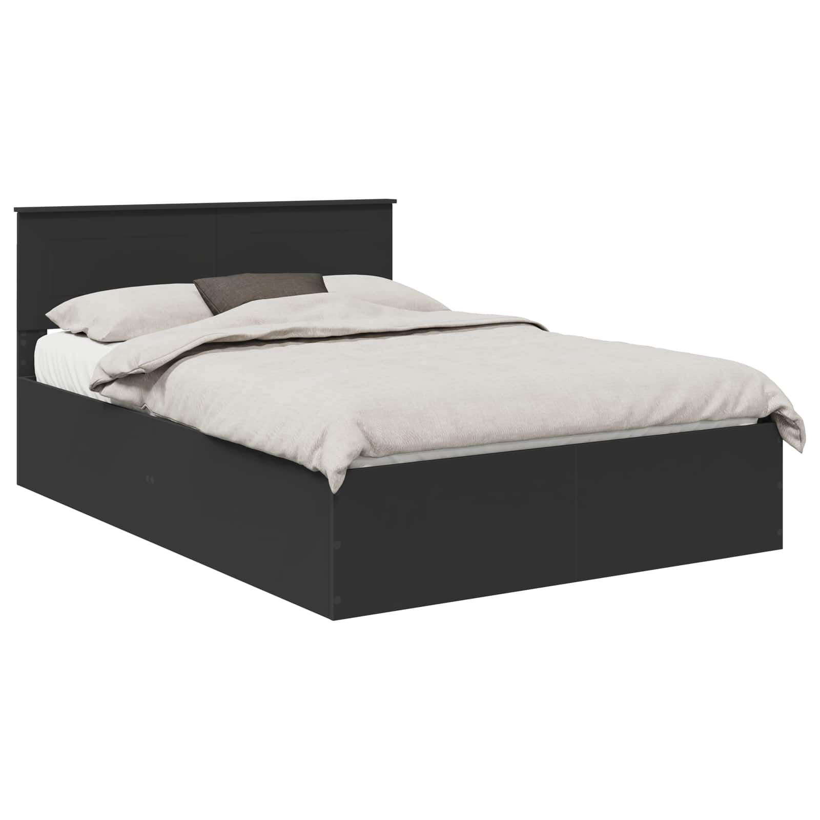 Struttura del letto Nero 150 x 200 cm Legno multistrato | homemem39