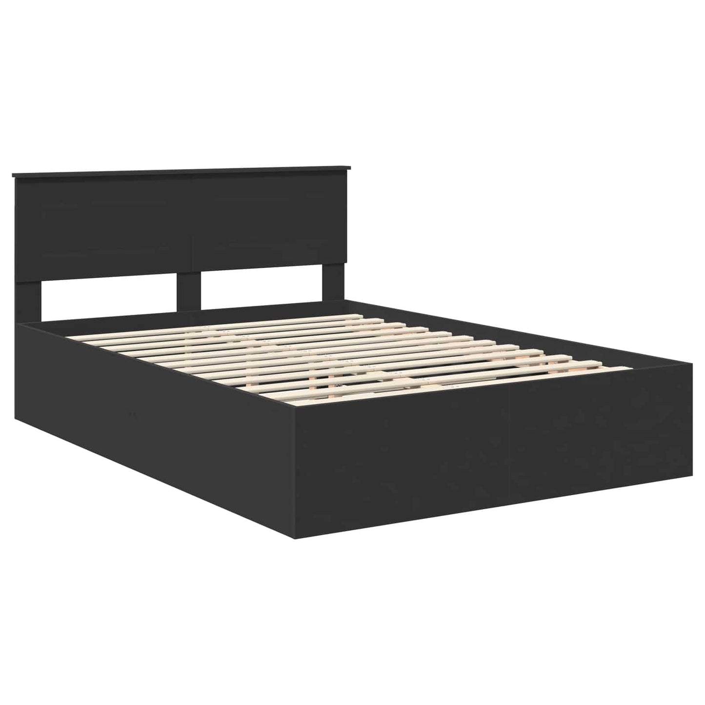 Struttura del letto Nero 150 x 200 cm Legno multistrato | homemem39