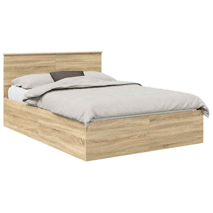 Struttura del letto con testiera Rovere Sonoma 150 x 200 cm | homemem39