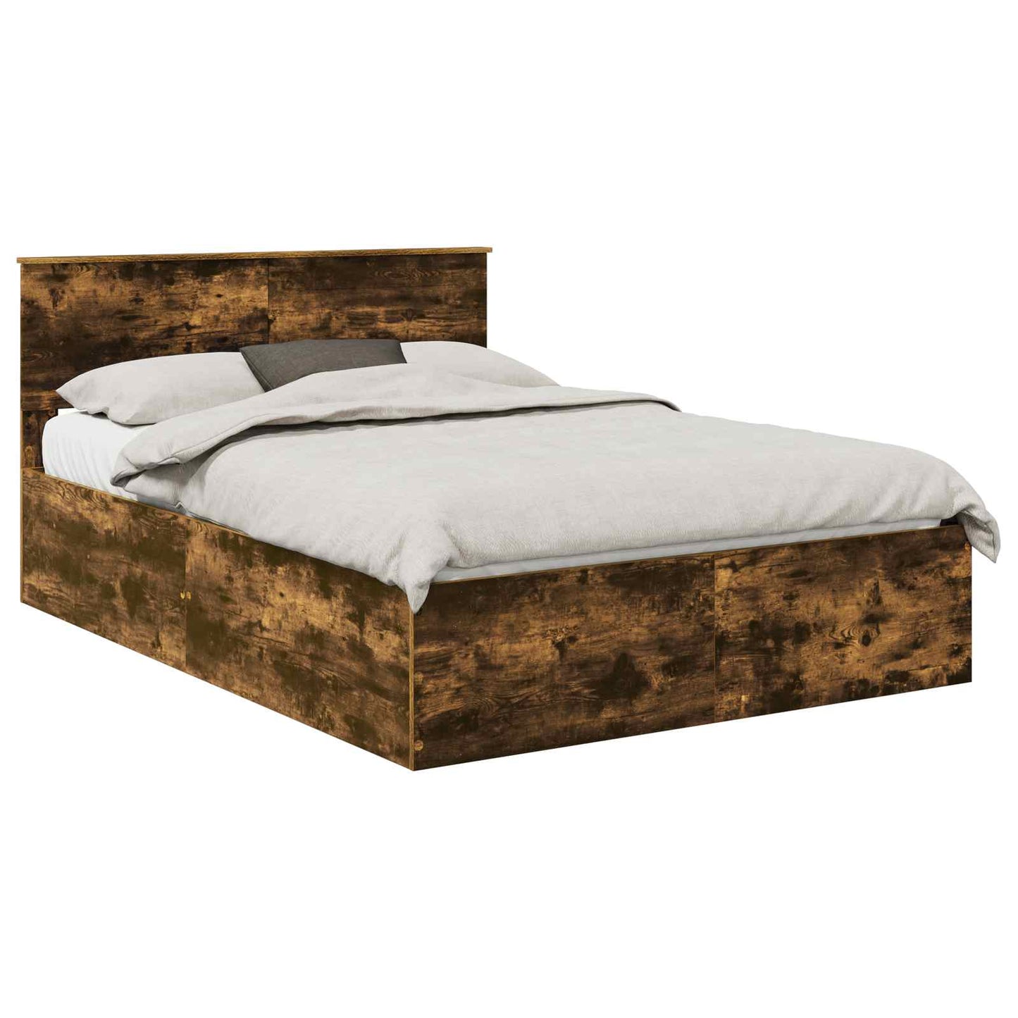 Struttura del letto Rovere fumé 150 x 200 cm Legno multistrato | homemem39