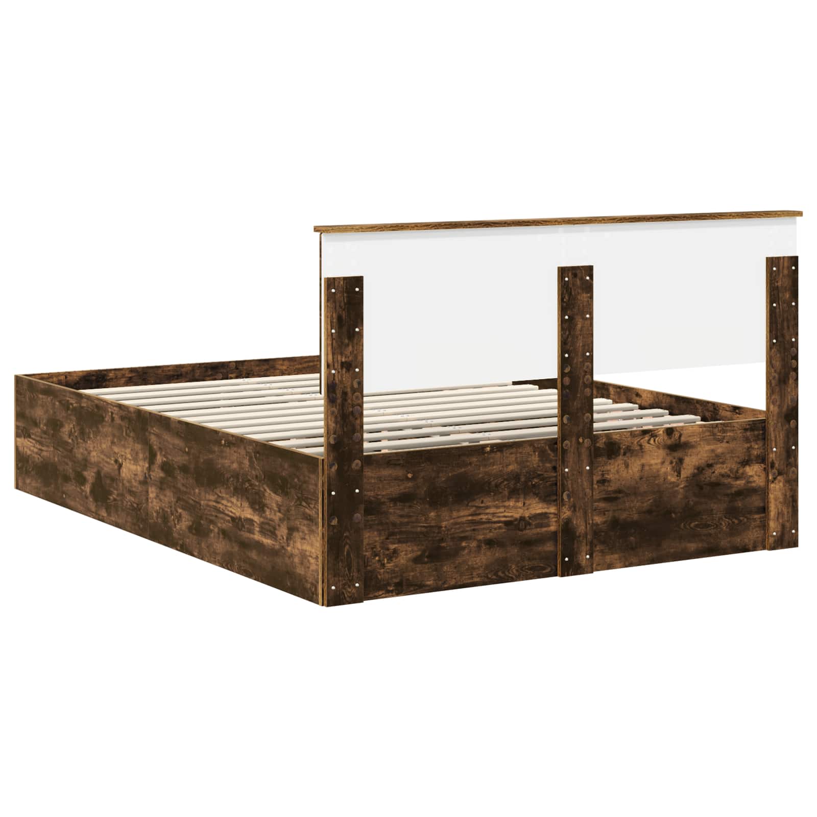 Struttura del letto Rovere fumé 150 x 200 cm Legno multistrato | homemem39