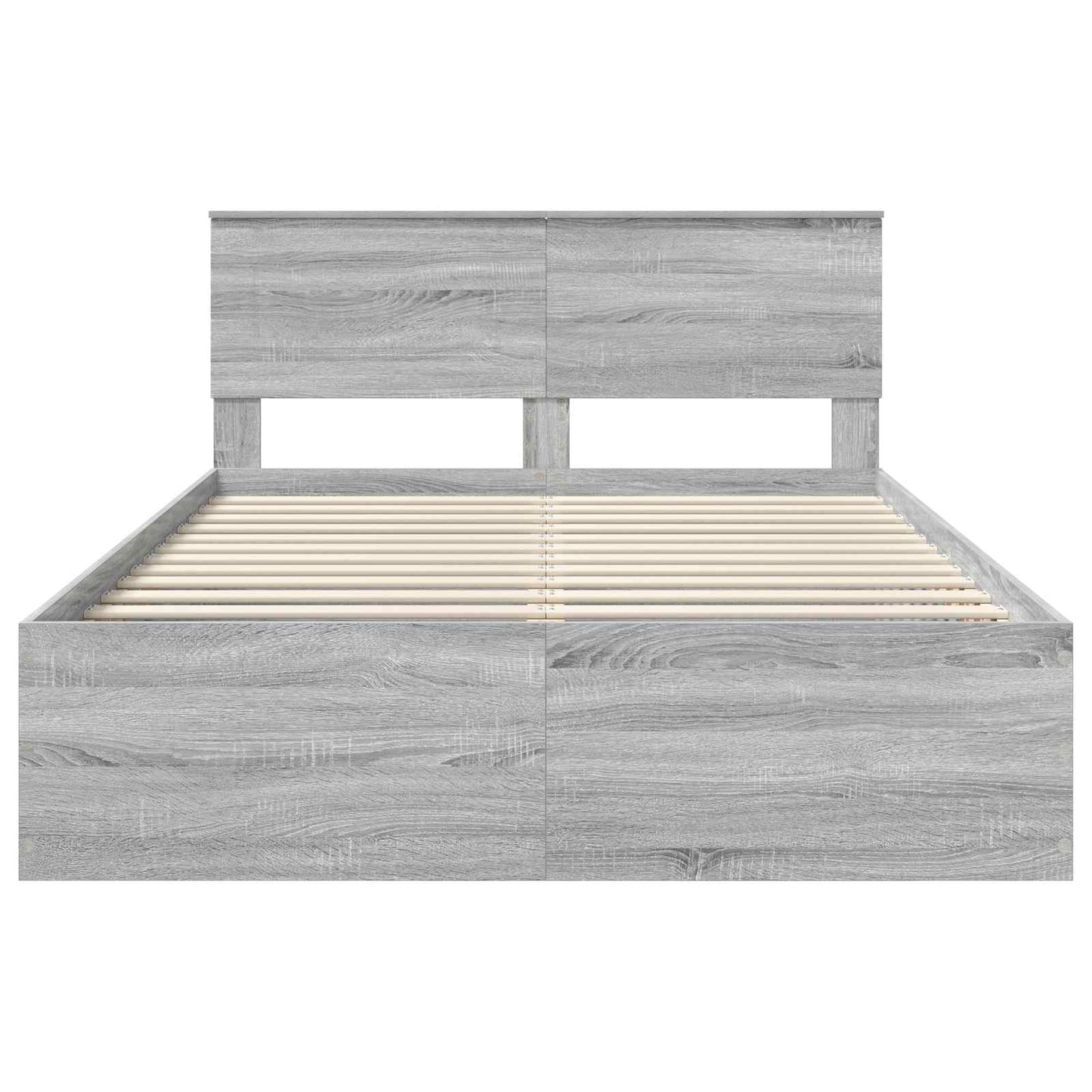 Struttura del letto con testiera Grigio Sonoma 150 x 200 cm