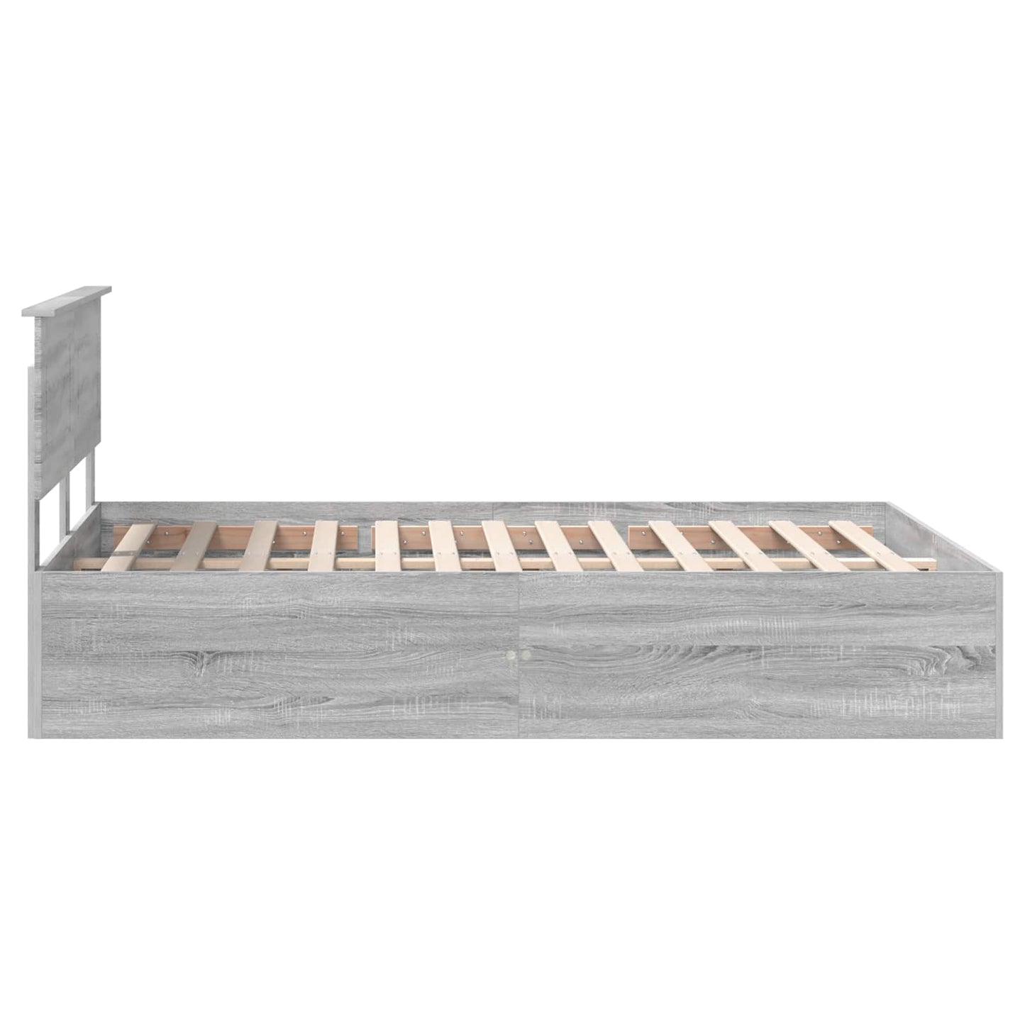 Struttura del letto con testiera Grigio Sonoma 150 x 200 cm | homemem39