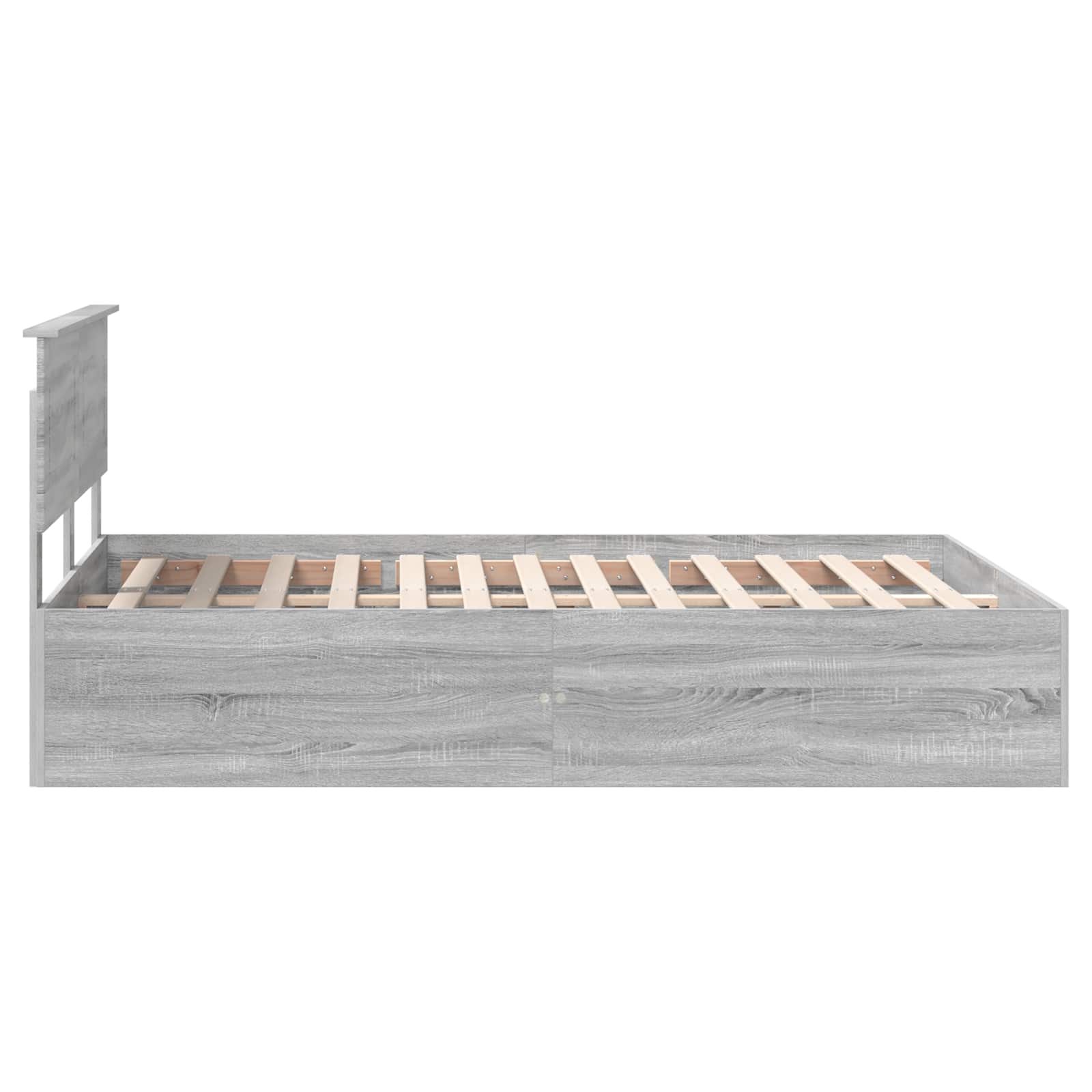 Struttura del letto con testiera Grigio Sonoma 150 x 200 cm | homemem39