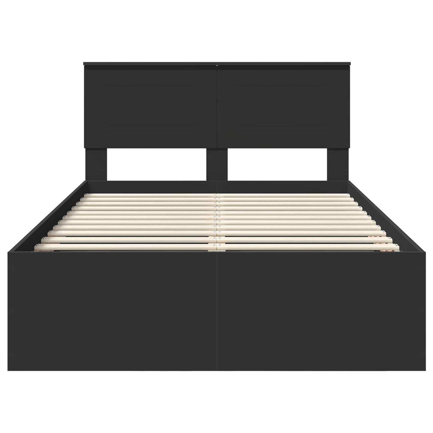 Struttura del letto Nero 135 x 190 cm Legno multistrato | homemem39