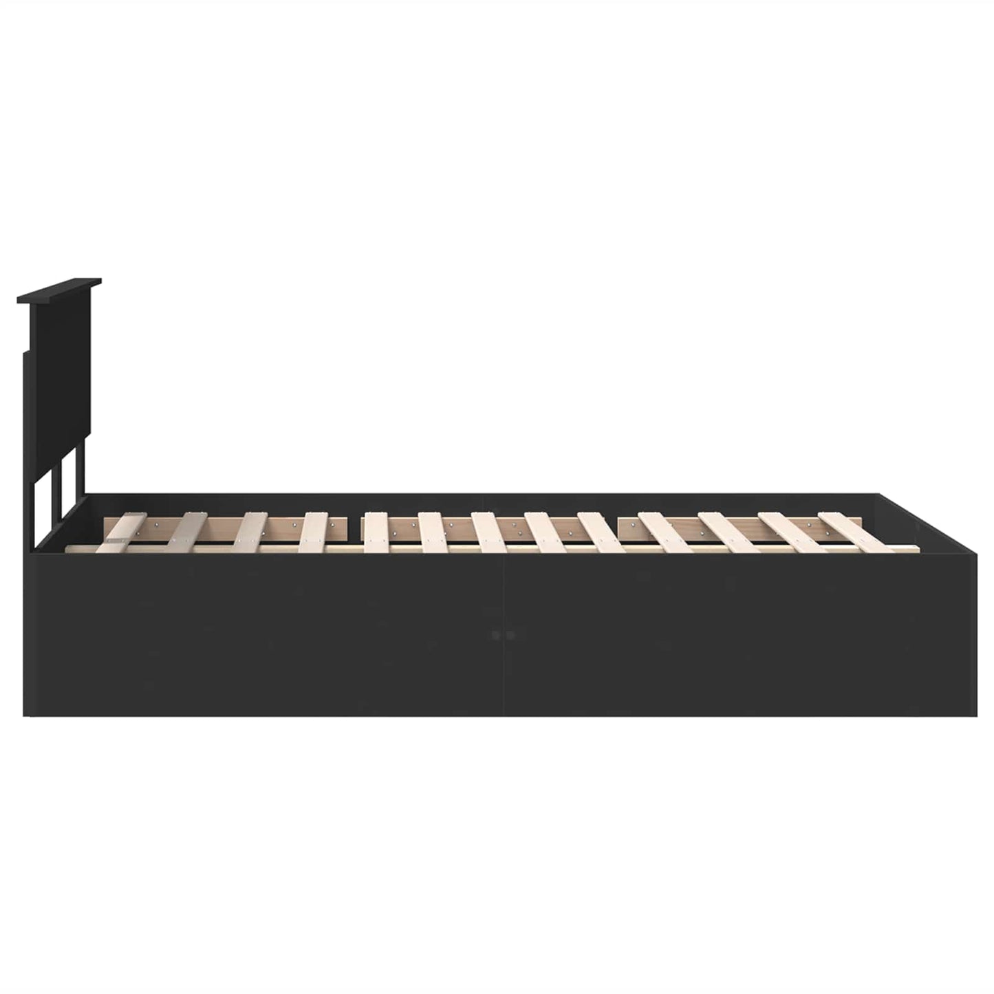 Struttura del letto Nero 135 x 190 cm Legno multistrato | homemem39