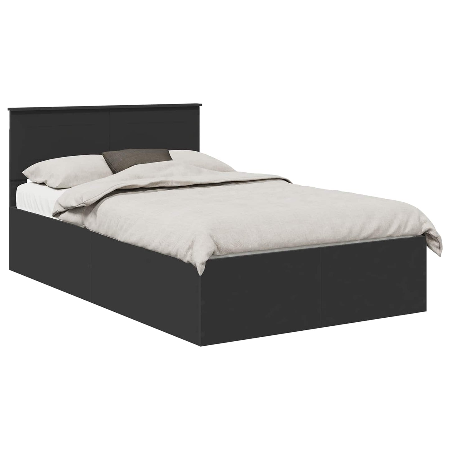 Struttura del letto Nero 120 x 190 cm Legno multistrato | homemem39