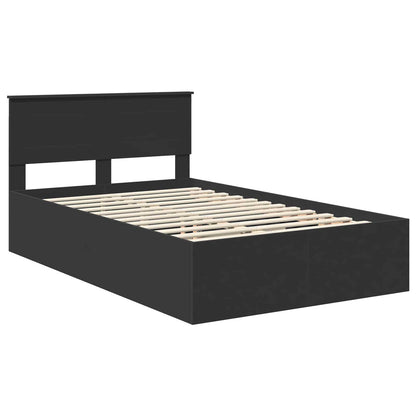 Struttura del letto Nero 120 x 190 cm Legno multistrato | homemem39