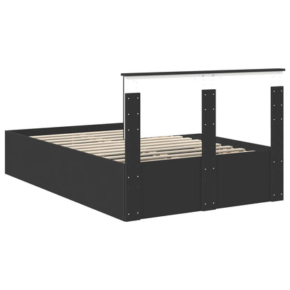 Struttura del letto Nero 120 x 190 cm Legno multistrato | homemem39