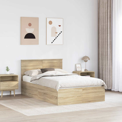 Struttura del letto con testiera Rovere Sonoma 120 x 200 cm