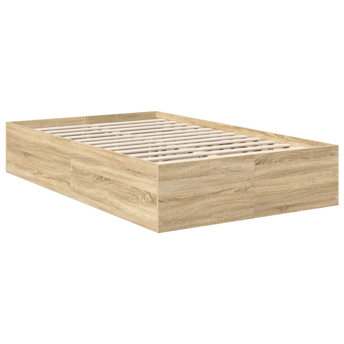 Struttura del letto con testiera Rovere Sonoma 120 x 200 cm