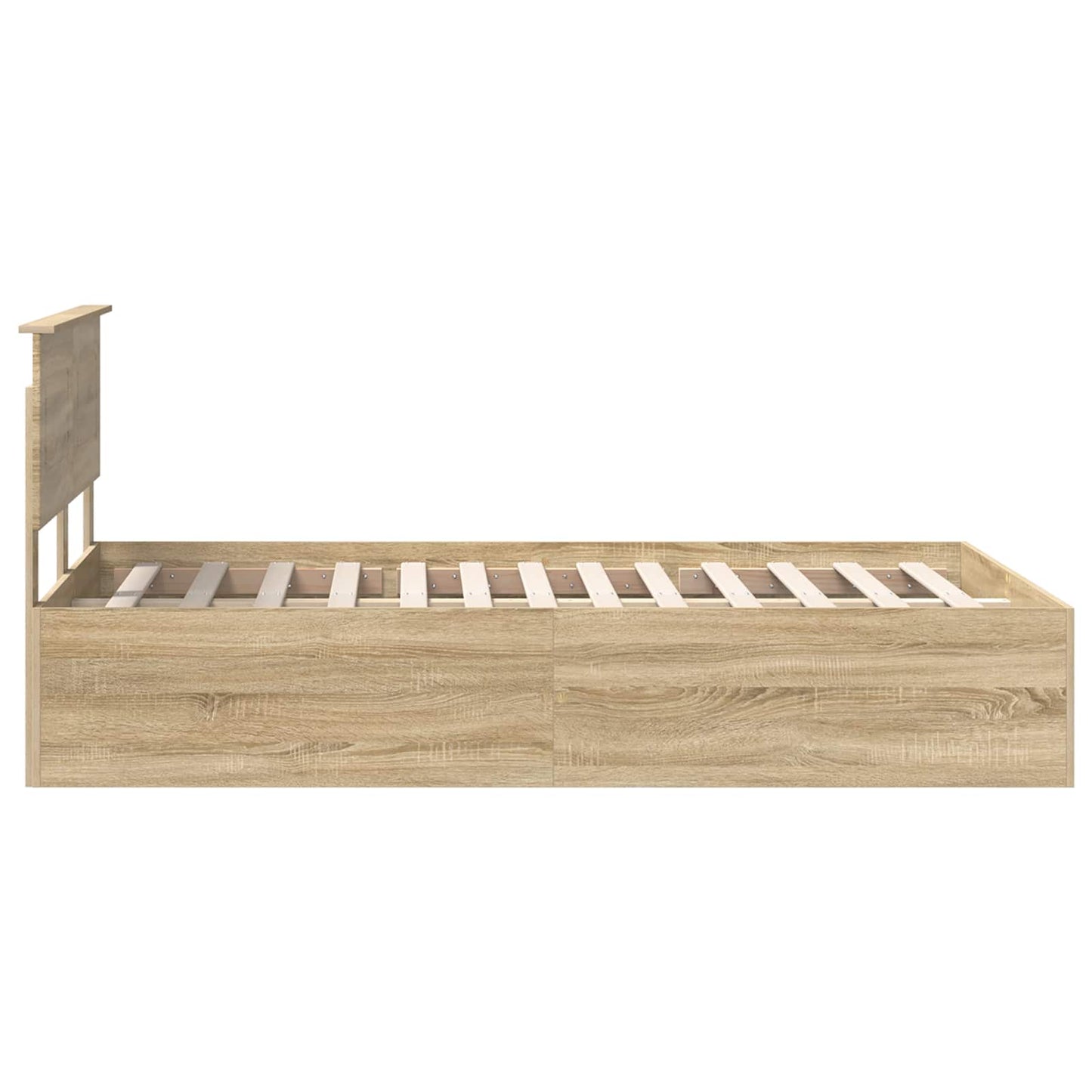 Struttura del letto con testiera Rovere Sonoma 120 x 200 cm