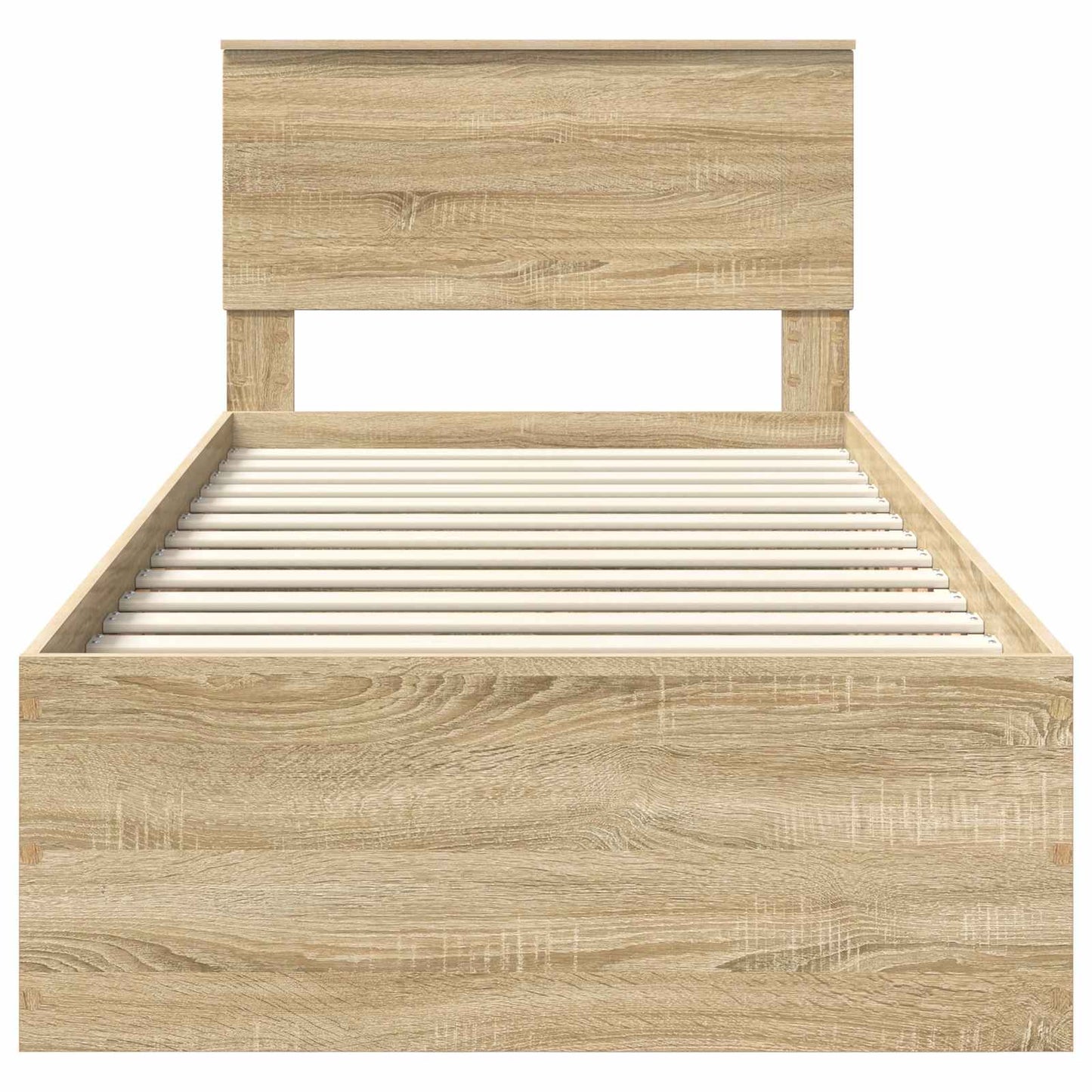 Struttura del letto con testiera Rovere Sonoma 120 x 200 cm