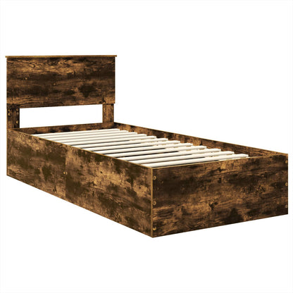 Struttura del letto Rovere fumé 120 x 200 cm Legno multistrato