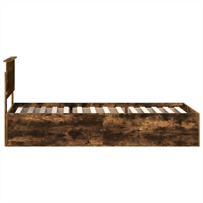 Struttura del letto Rovere fumé 120 x 200 cm Legno multistrato