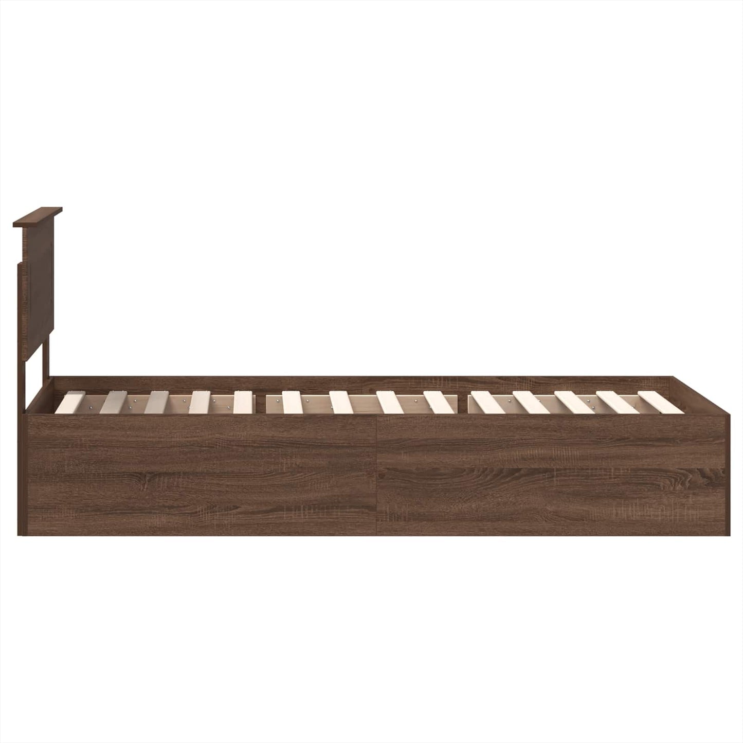 Struttura del letto con testiera Rovere Marrone 120 x 200 cm