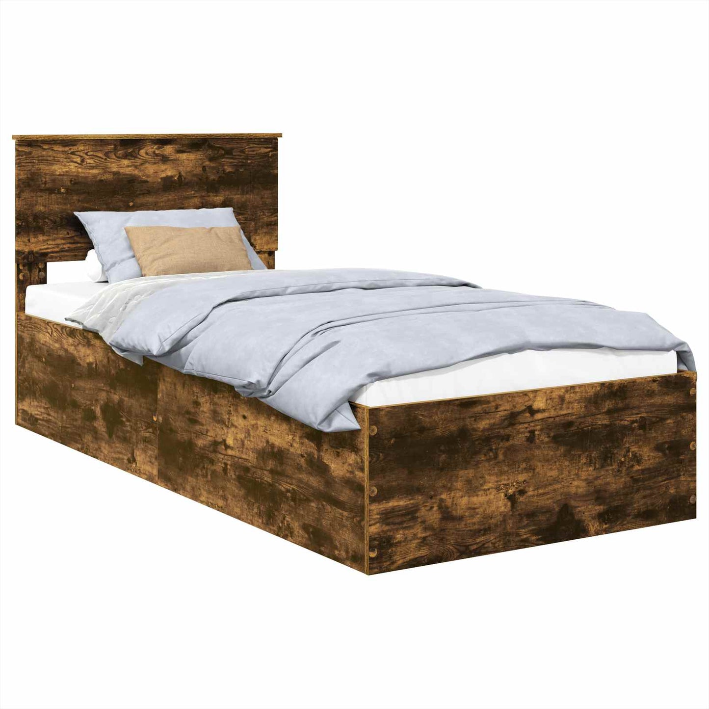 Struttura del letto Rovere fumé 90 x 190 cm Legno multistrato