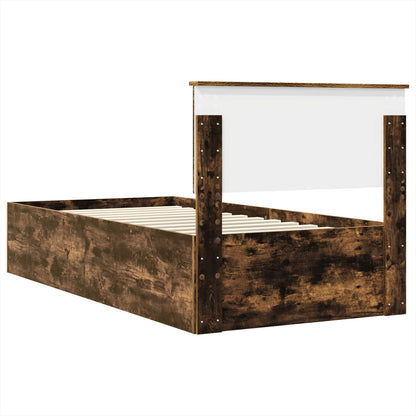Struttura del letto Rovere fumé 90 x 200 cm Legno multistrato | homemem39