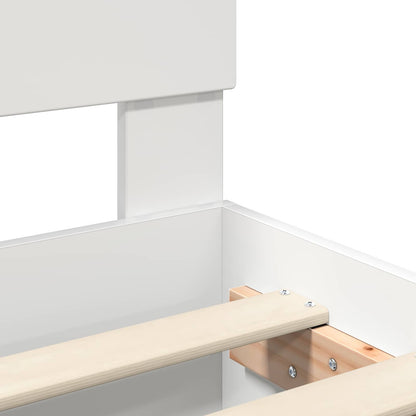 Struttura del letto Bianco 75 x 190 cm Legno multistrato | homemem39