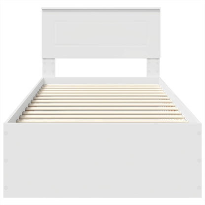 Struttura del letto Bianco 75 x 190 cm Legno multistrato