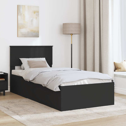 Struttura del letto Nero 75 x 190 cm Legno multistrato