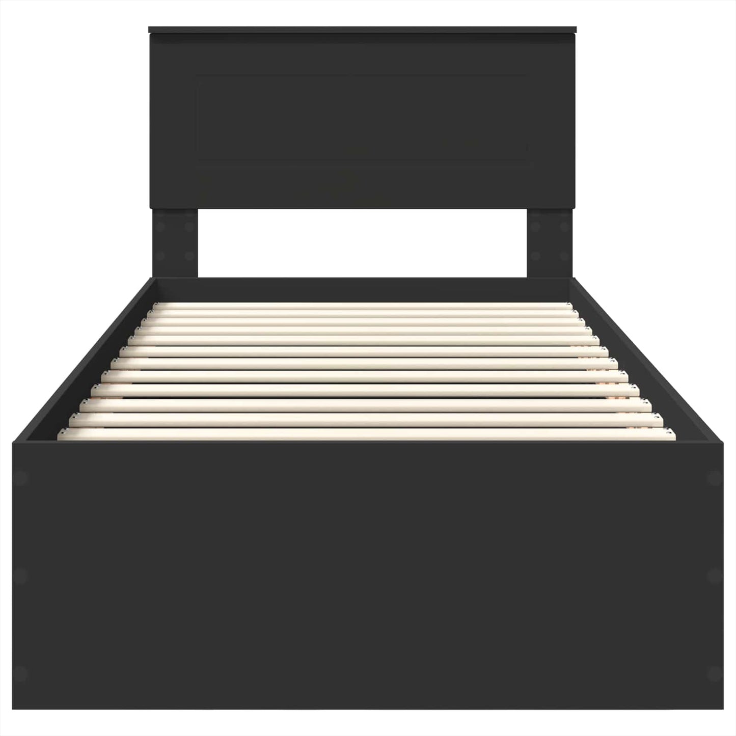 Struttura del letto Nero 75 x 190 cm Legno multistrato | homemem39