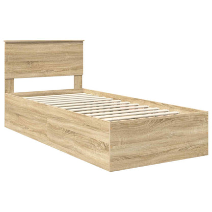 Struttura del letto Rovere Sonoma 75 x 190 cm Legno multistrato | homemem39