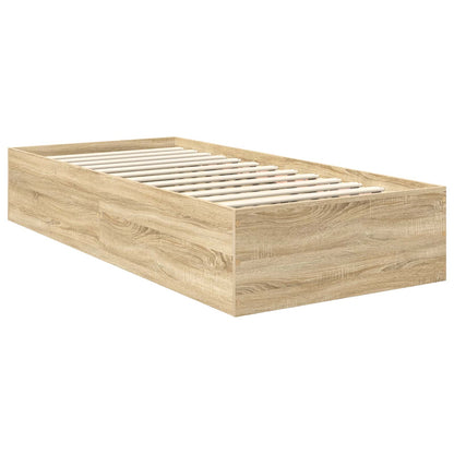 Struttura del letto Rovere Sonoma 75 x 190 cm Legno multistrato | homemem39