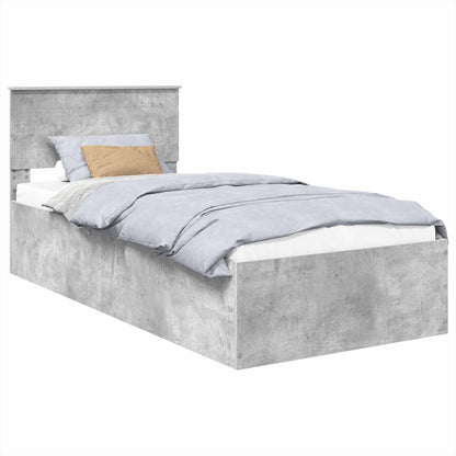 Struttura del letto con testiera Grigio cemento 75 x 190 cm | homemem39
