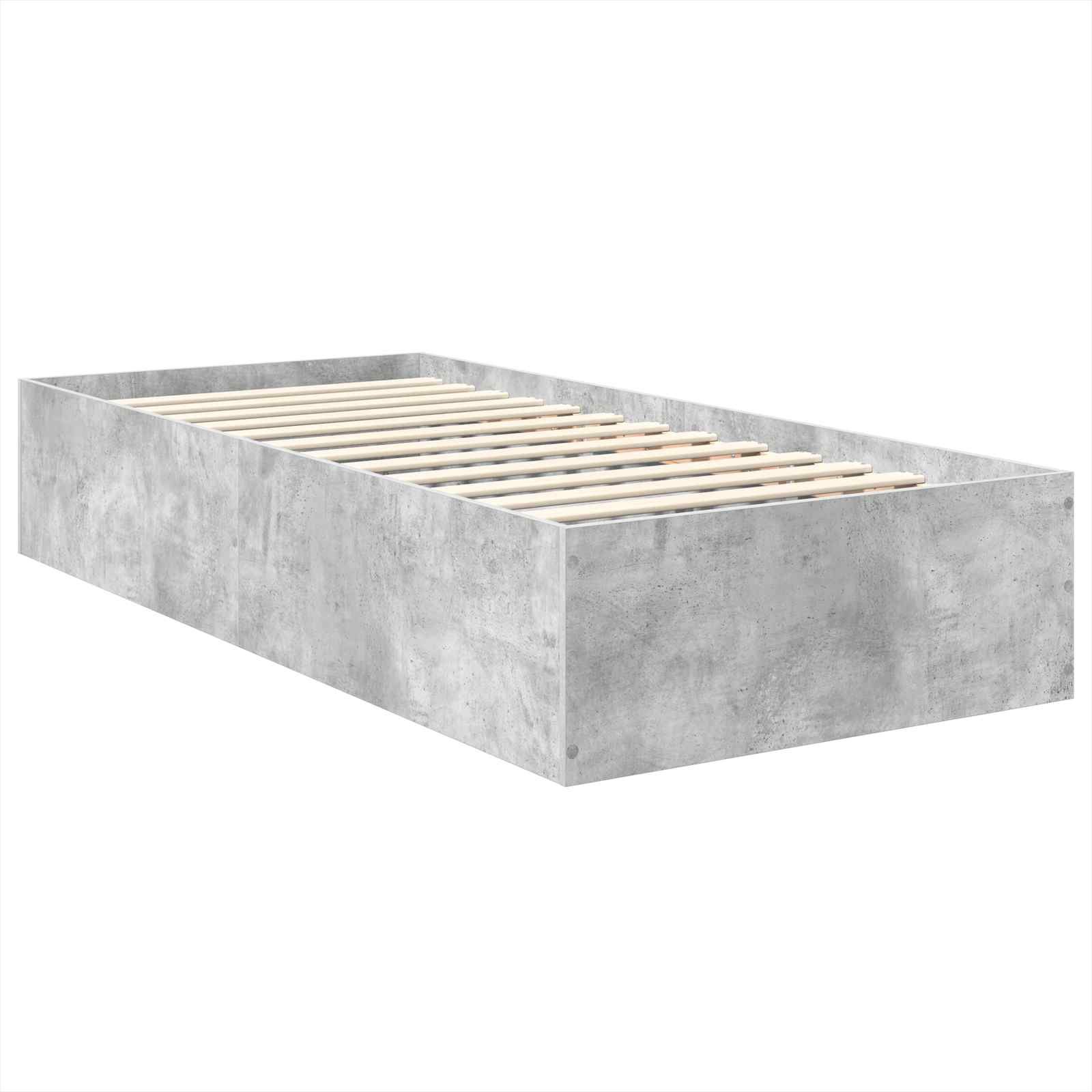 Struttura del letto con testiera Grigio cemento 75 x 190 cm | homemem39